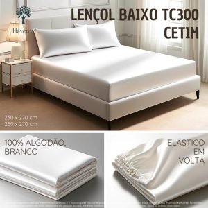 Lençol de baixo fitado TC300 cetim