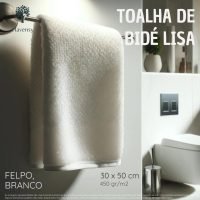 Toalha de bidé lisa em Felpo