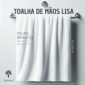 Toalha de mãos lisa em Felpo