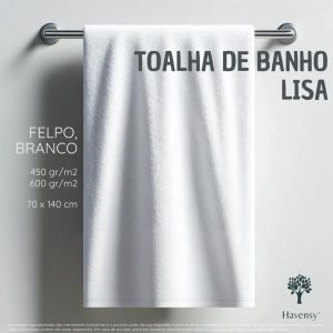 Toalha de banho lisa em Felpo