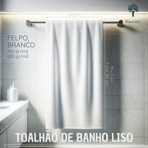 Toalhão de banho liso em Felpo