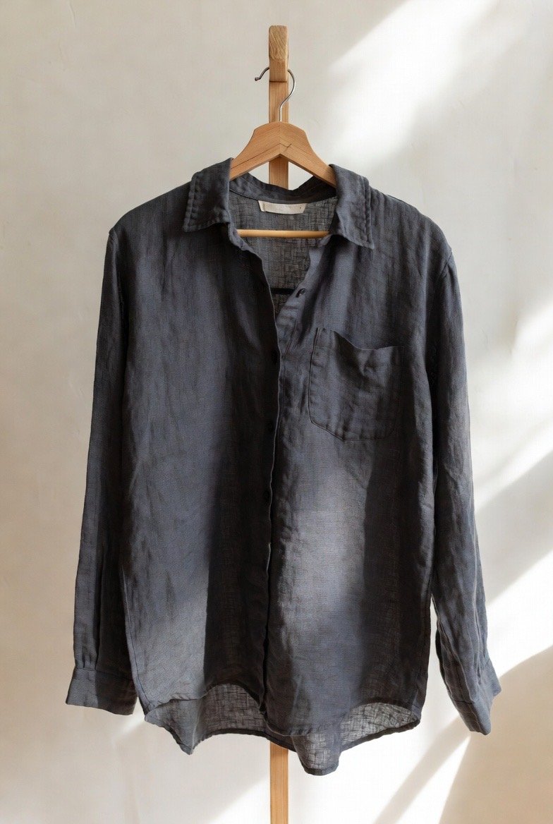 Camisa Linho Cinza Mulher - Image 3