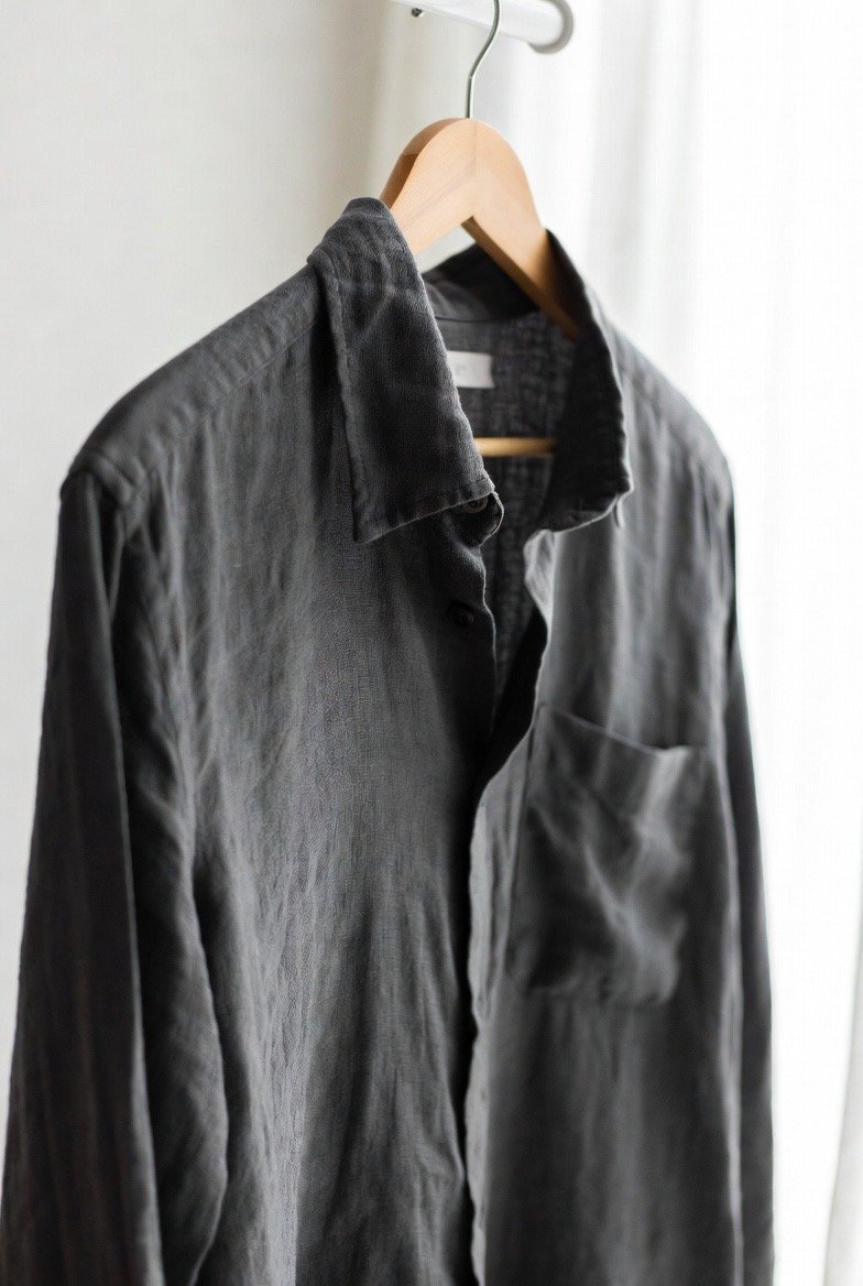 Camisa Linho Cinza Homem - Image 5