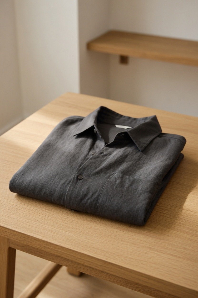 Camisa Linho Cinza Homem - Image 8